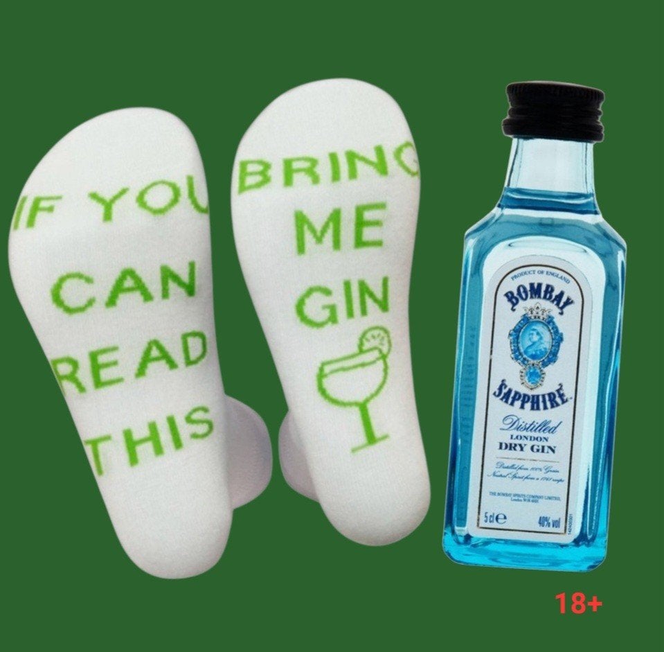 GIN SOKKEN + MINI FLESJE GIN, Ophalen of Verzenden, Nieuw