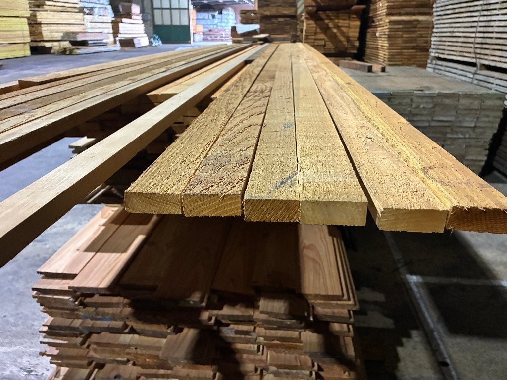 Latten-rhombus- open geveldelen–Western Red Cedar-22x54mm, Ophalen, Planken, Nieuw, Hardhout