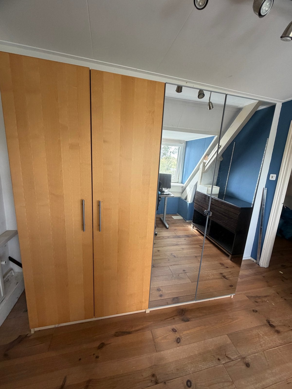 Ikea Pax Kast met spiegeldeur - gratis afhalen, Ophalen, Gebruikt, 100 tot 150 cm, 200 cm of meer