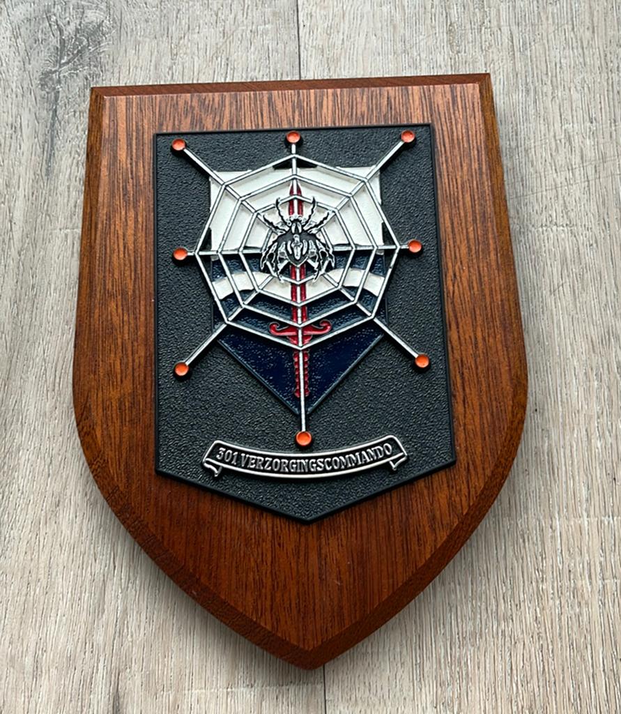 KL schildje 301 verzorgingscommando., Verzenden, Landmacht, Nederland, Embleem of Badge