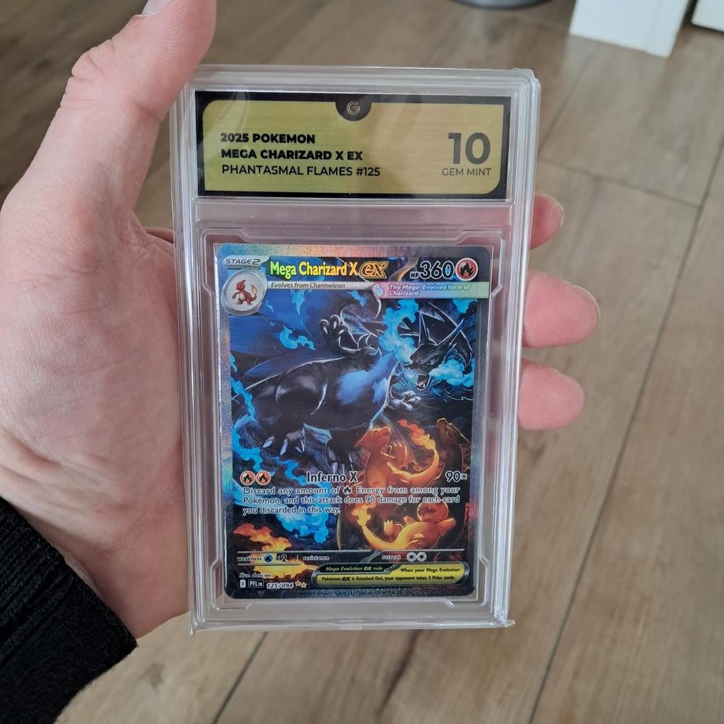Pokémon Mega Charizard X EX #125 Gem Mint 10, Ophalen of Verzenden, Nieuw, Losse kaart