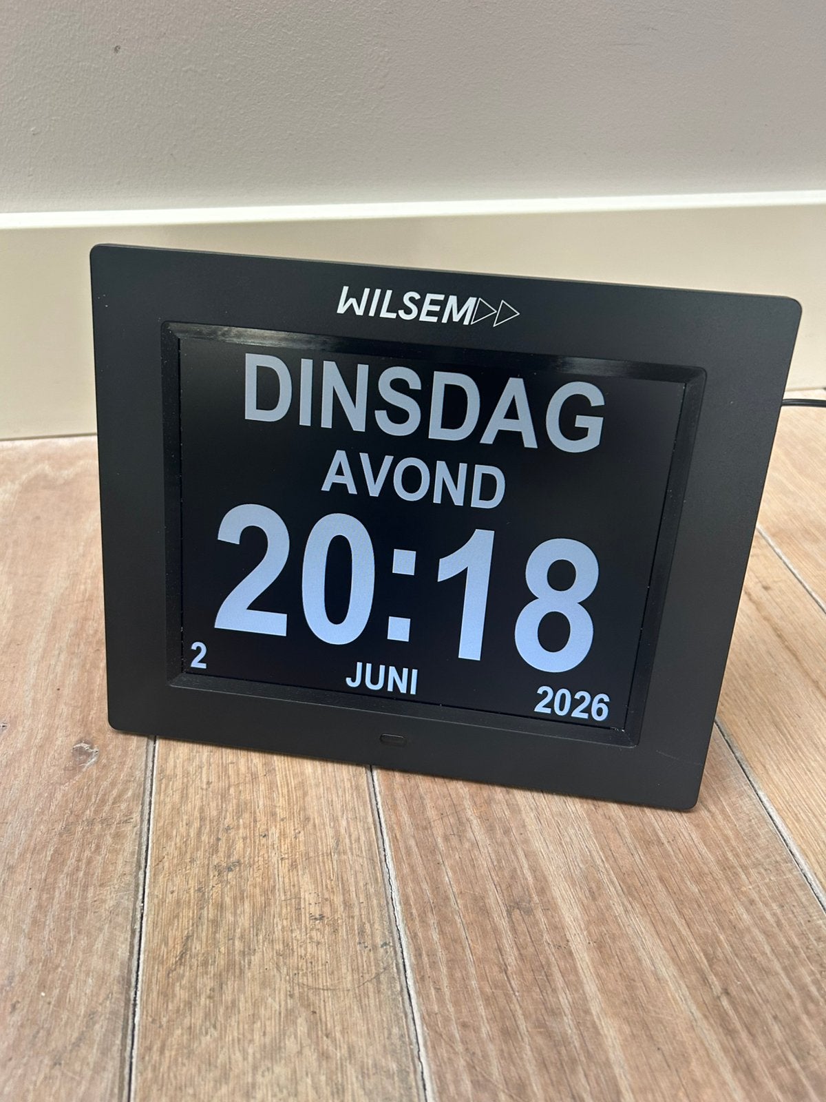 Digitale kalender/dagklok, Ophalen, Wandklok