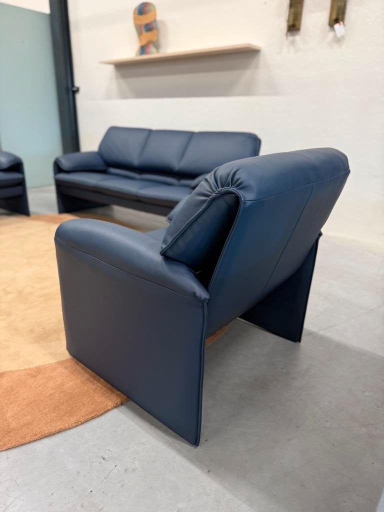 Nieuw Leolux Bora Beta Fauteuil Blauw leer Design stoel, Leolux, Info@leolux.nl, Nieuw, Ophalen of Verzenden