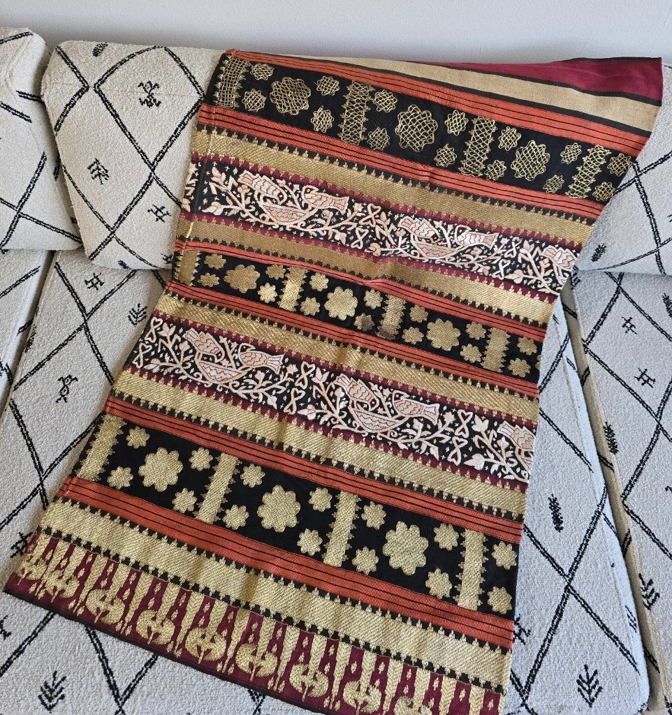Tapis doek Lampung Sumatra Indonesie Indisch, Hobby en Vrije tijd, Stoffen en Lappen, Overige materialen, Ophalen of Verzenden