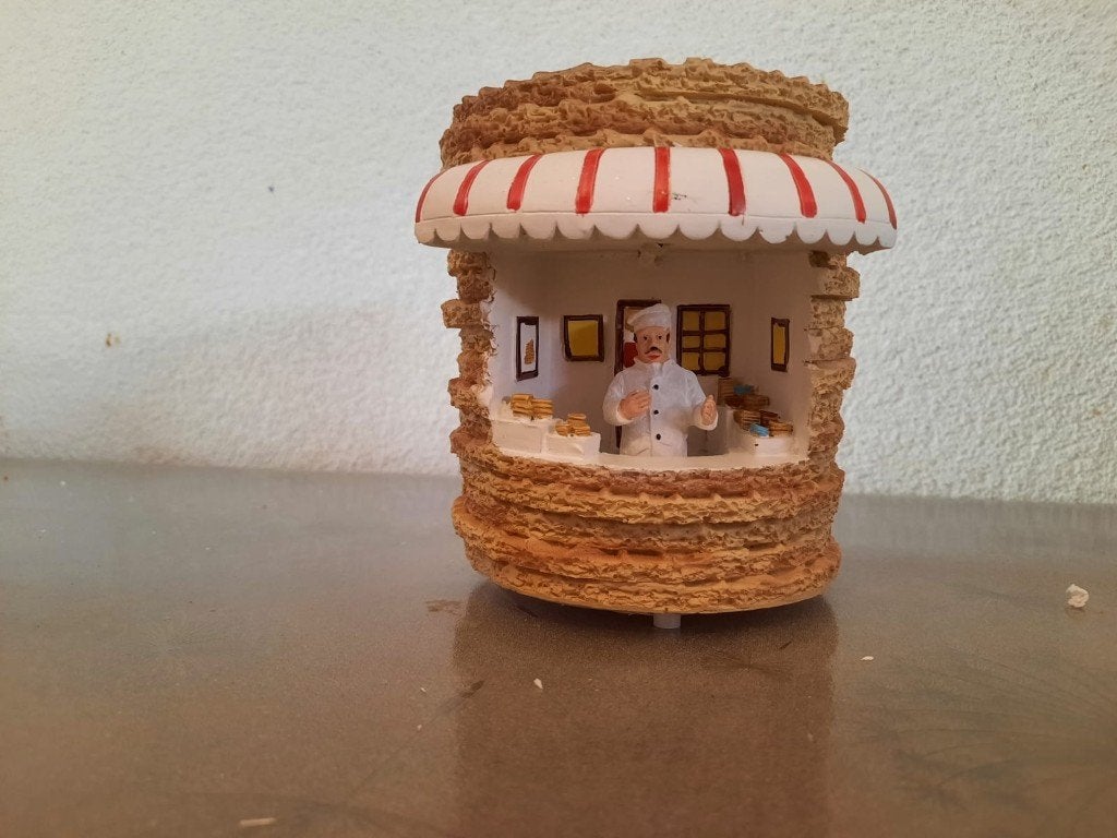 Intratuin Stroopwafel Bakkerij met LED – Hollands Kerstdorp, Ophalen of Verzenden, Zo goed als nieuw