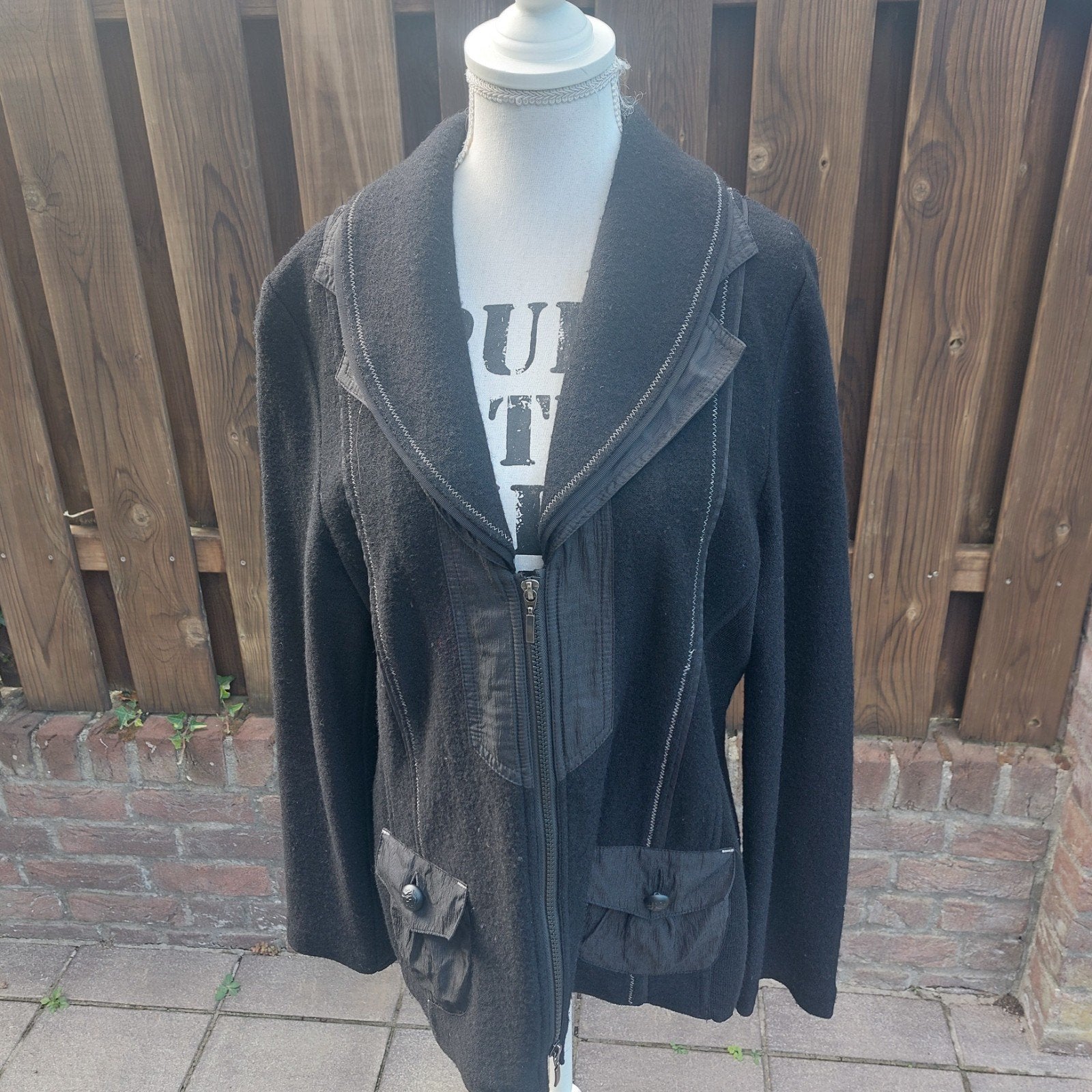 Taifun jasje met deelbare rits, maat 44/48, Zwart, Maat 46/48 (XL) of groter, Ophalen of Verzenden, Zo goed als nieuw