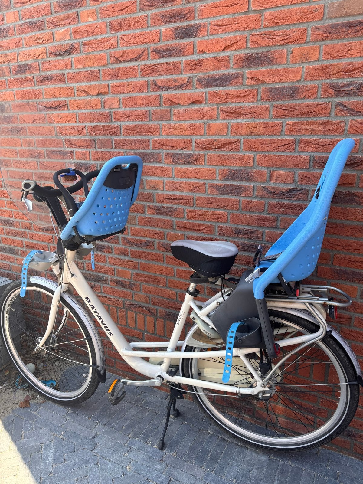 Batavus Mamafiets met 2 YEPP kinderzitjes, Fietsen en Brommers, Fietsen | Dames | Moederfietsen, Ophalen, 2 zitjes, Gebruikt, 50 tot 53 cm