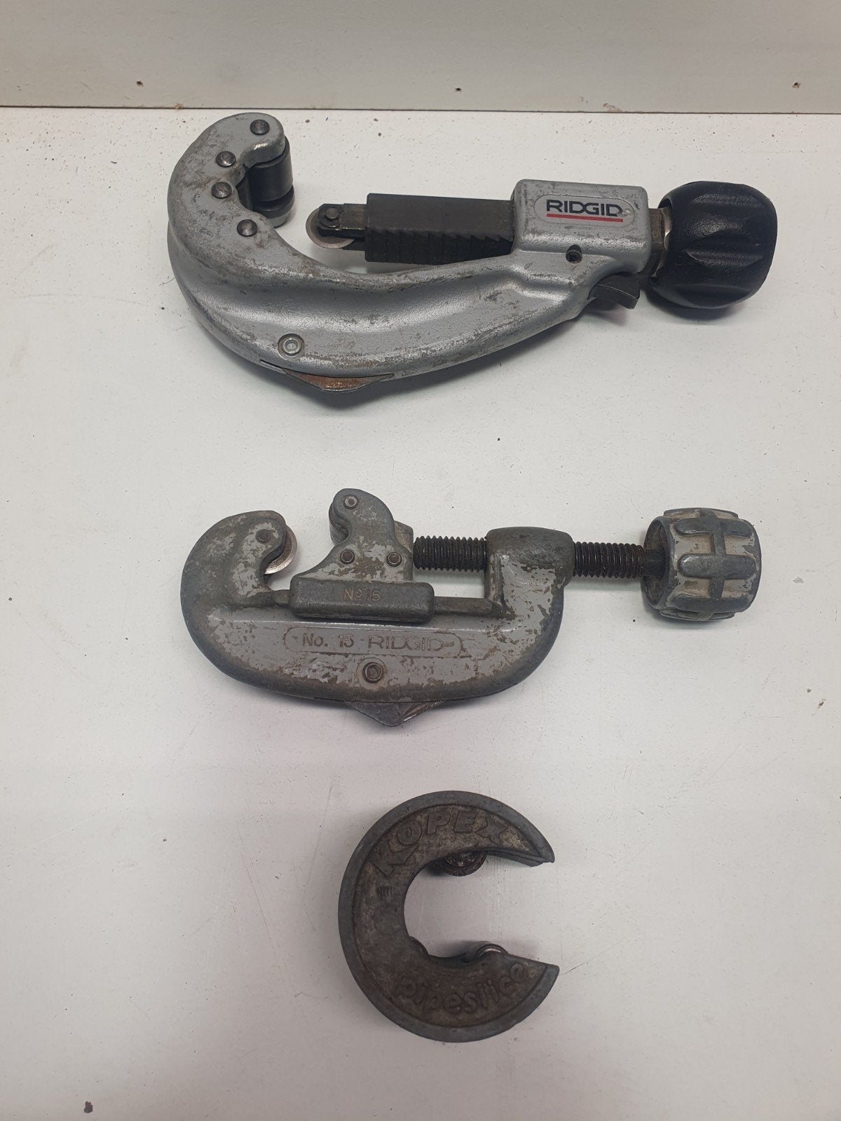 pijpsnijder Ridgid en Kopex, Doe-het-zelf en Verbouw, Gereedschap | Handgereedschap, Ophalen of Verzenden, Gebruikt
