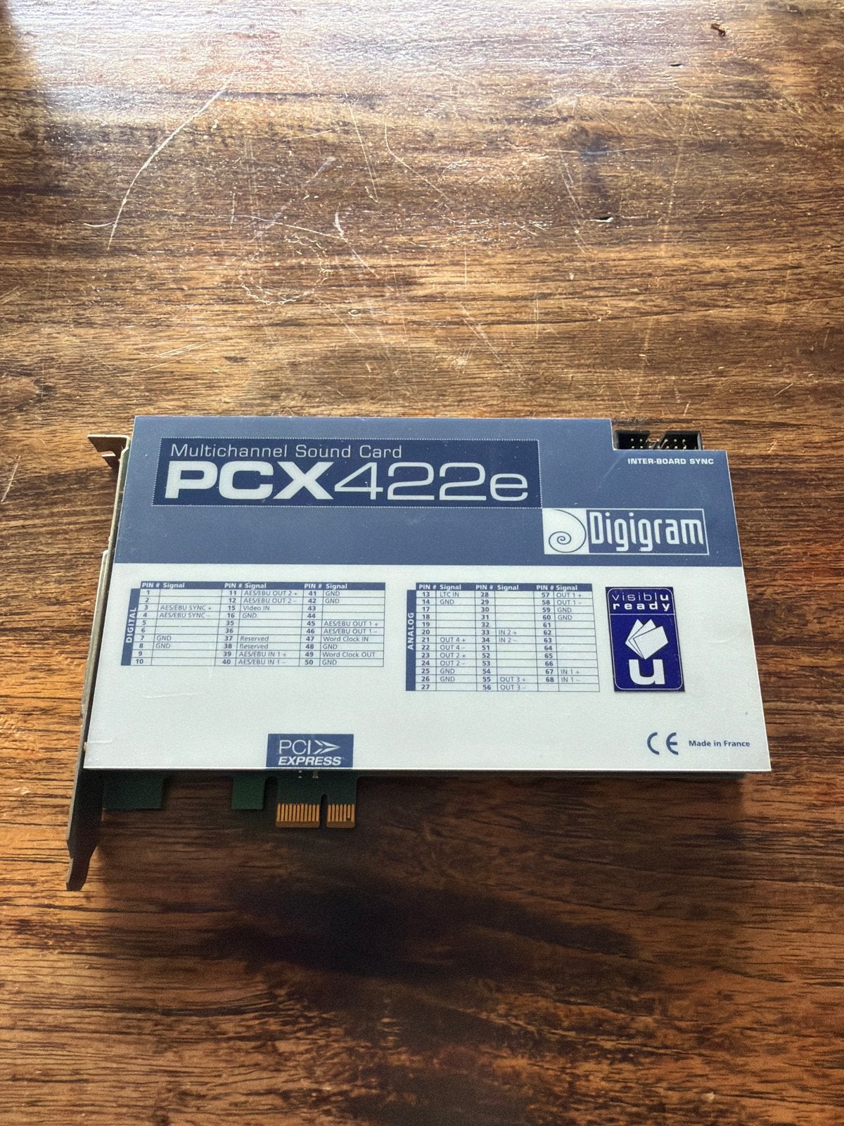 Digigram PCX422e Multichannel Sound Card PCI Express, Ophalen, Zo goed als nieuw, Intern
