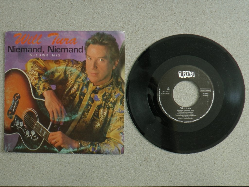 Will Tura - Niemand niemand VINYL SINGLE, Gebruikt, 7 inch, Nederlandstalig, Fotohoes