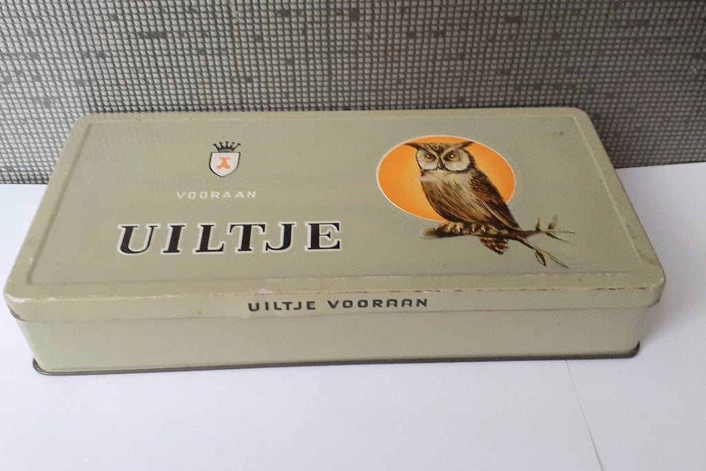 oud blikje uiltje vooraan, Verzamelen, Blikken, Verzenden, Gebruikt, Overige