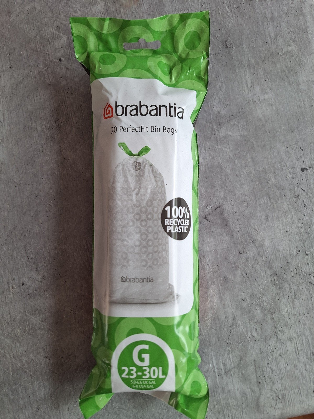 Brabantia PerfectFit Bin Bags Code G 23-30L (20 stuks), 20 tot 30 liter, Ophalen of Verzenden, Nieuw, Kunststof