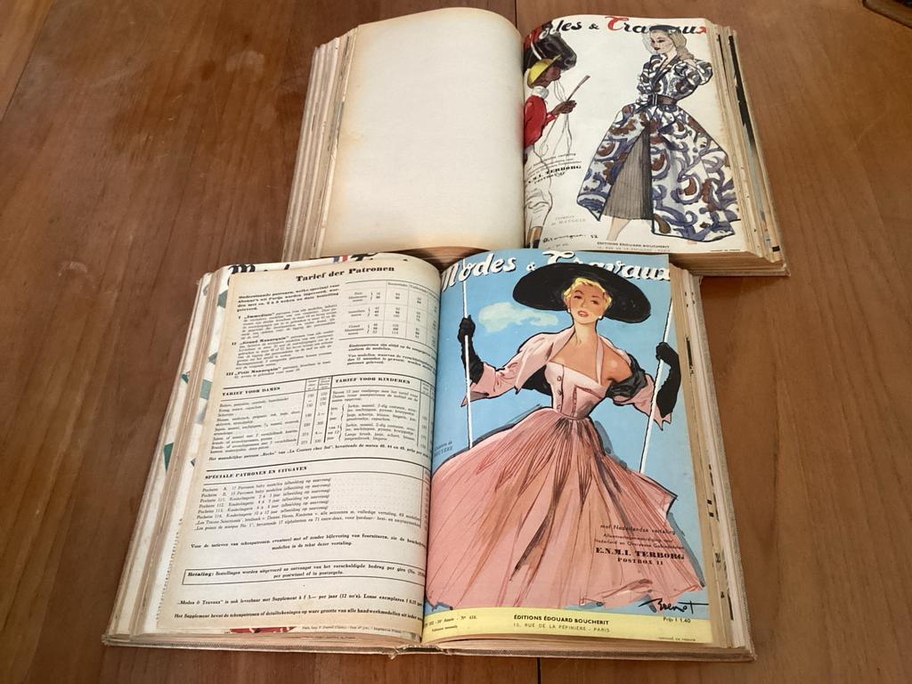 2 boeken Vintage Mode & Travaux Tijdschriften - Jaren '50, Ophalen of Verzenden, Gelezen, Europa overig