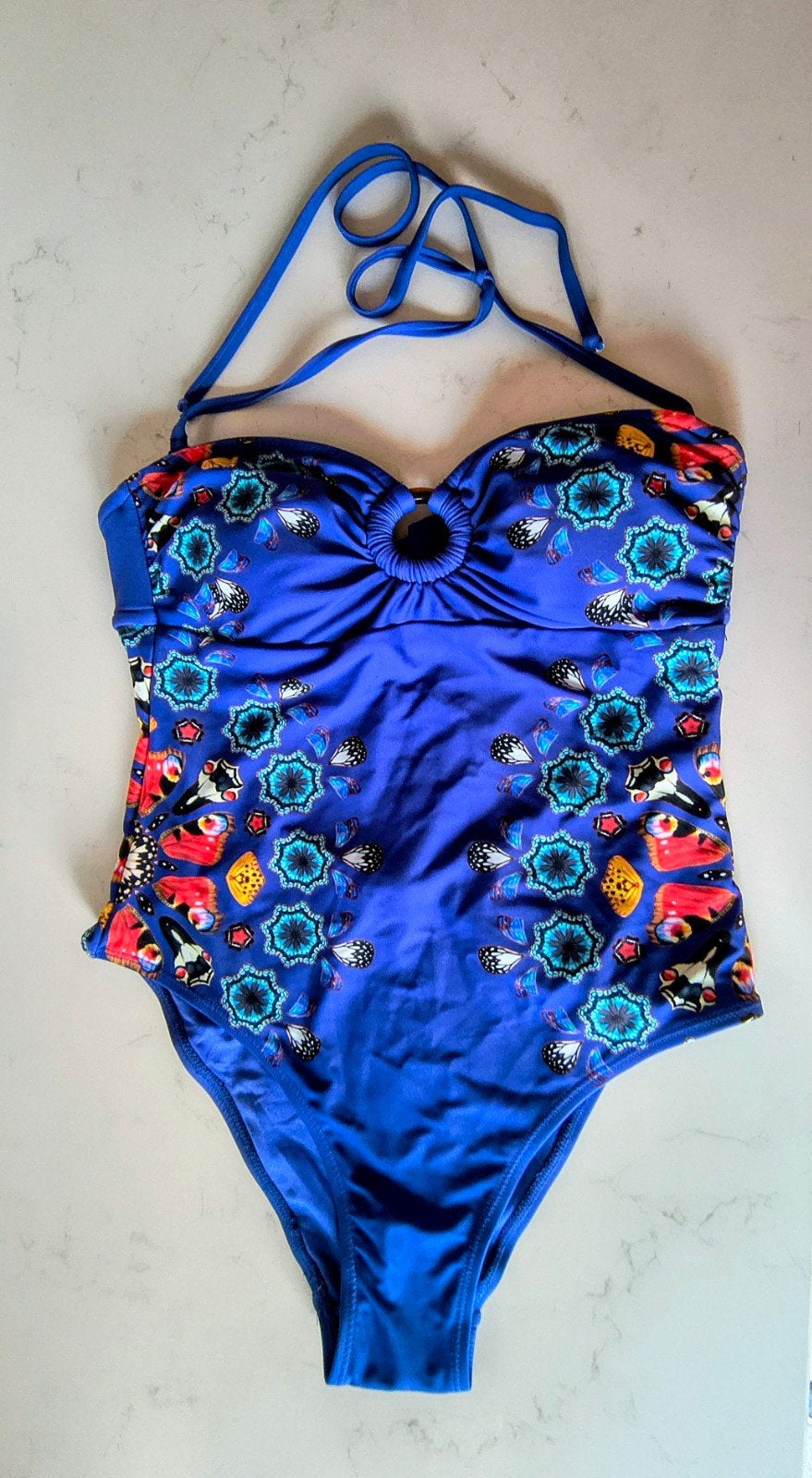 NIEUW Desigual Badpak maat S Blauw met print, Blauw, Nieuw, Badpak, Ophalen of Verzenden