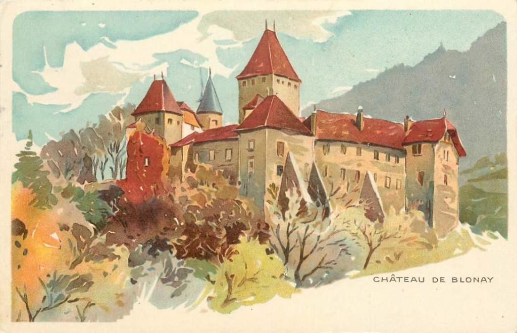 381-200-023 Chateau de Blonay, Verzenden, Voor 1920, Overig Europa