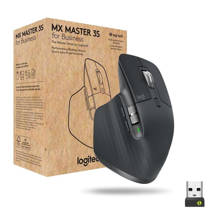 Logitech MX Master 3S, Computers en Software, Muizen, Rechtshandig, Muis, Ergonomisch, Nieuw