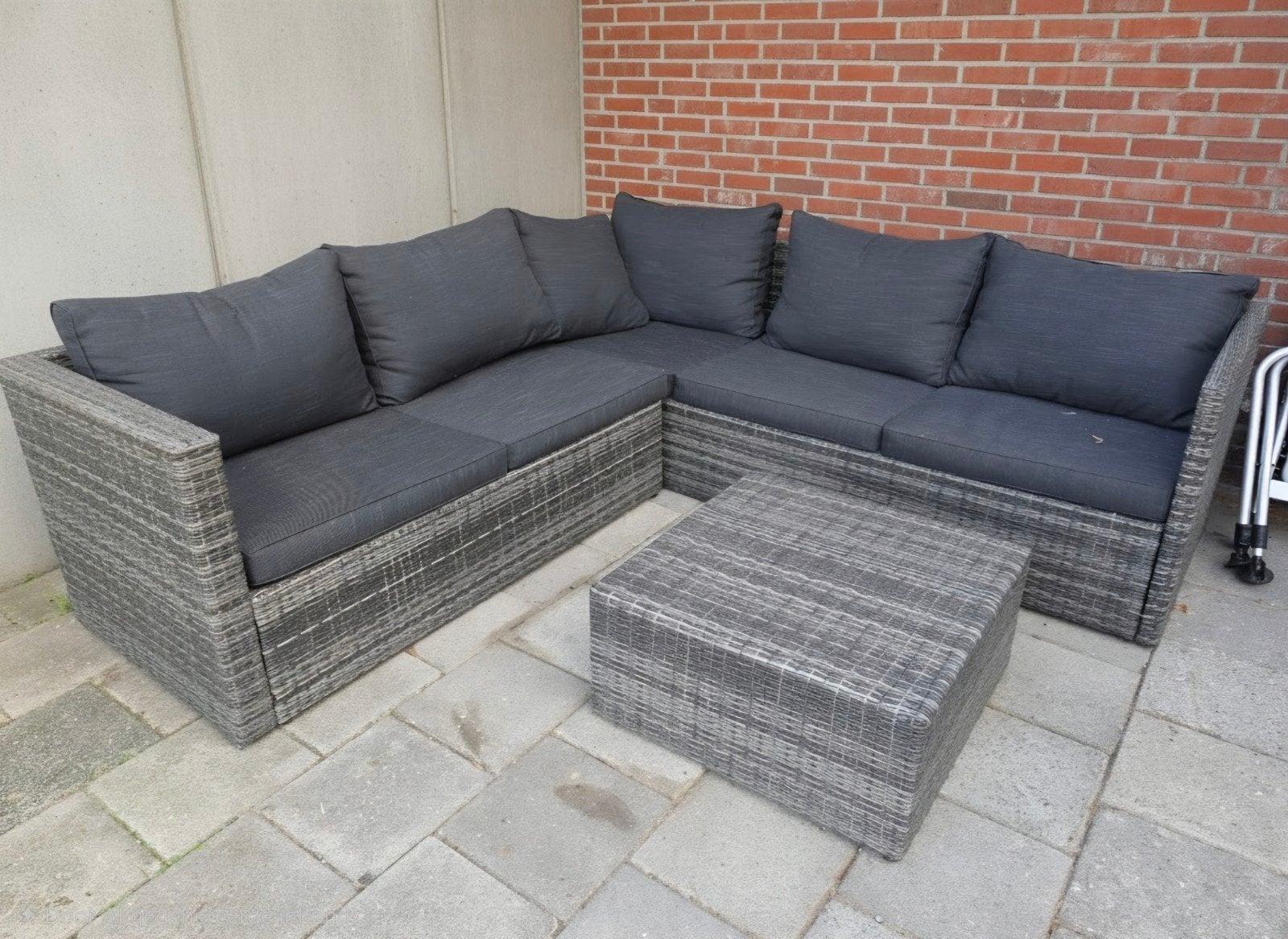 Loungebank Gamma, Ophalen, Zo goed als nieuw, Rotan, Loungeset