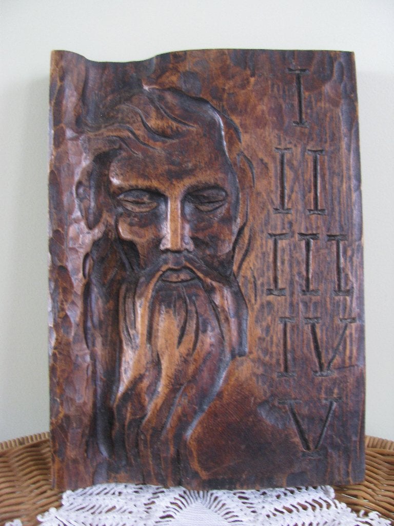 19 x 27 x 3.5 cm * FRAAI houtsnijwerk * Jezus + I t/m IV *, Ophalen of Verzenden