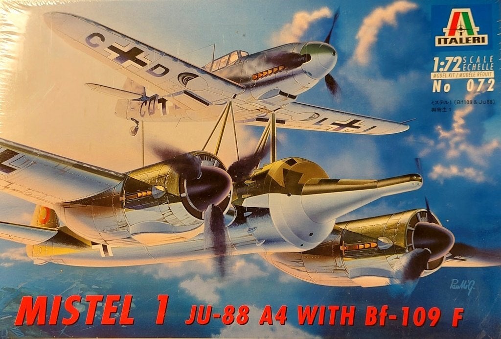 Mistel 1 (Ju 88A-4 & Me Bf 109F), Ophalen of Verzenden, Nieuw, 1:72 tot 1:144, Italeri