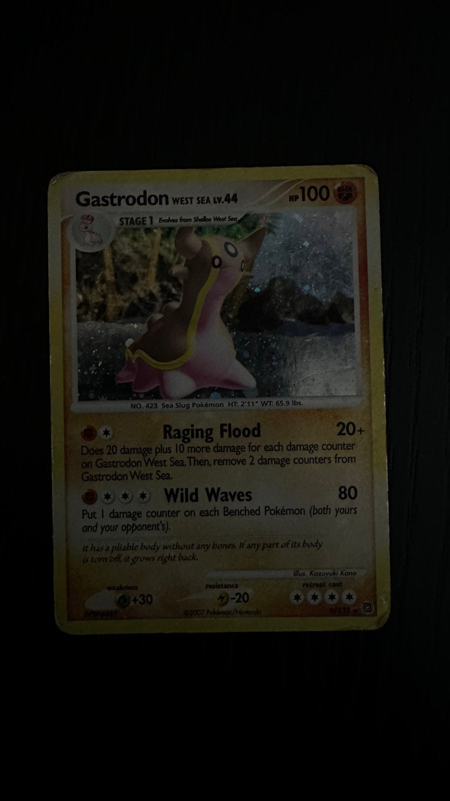 Gastrodon West Sea LV.44 Pokémon Kaart, Ophalen of Verzenden, Gebruikt, Losse kaart