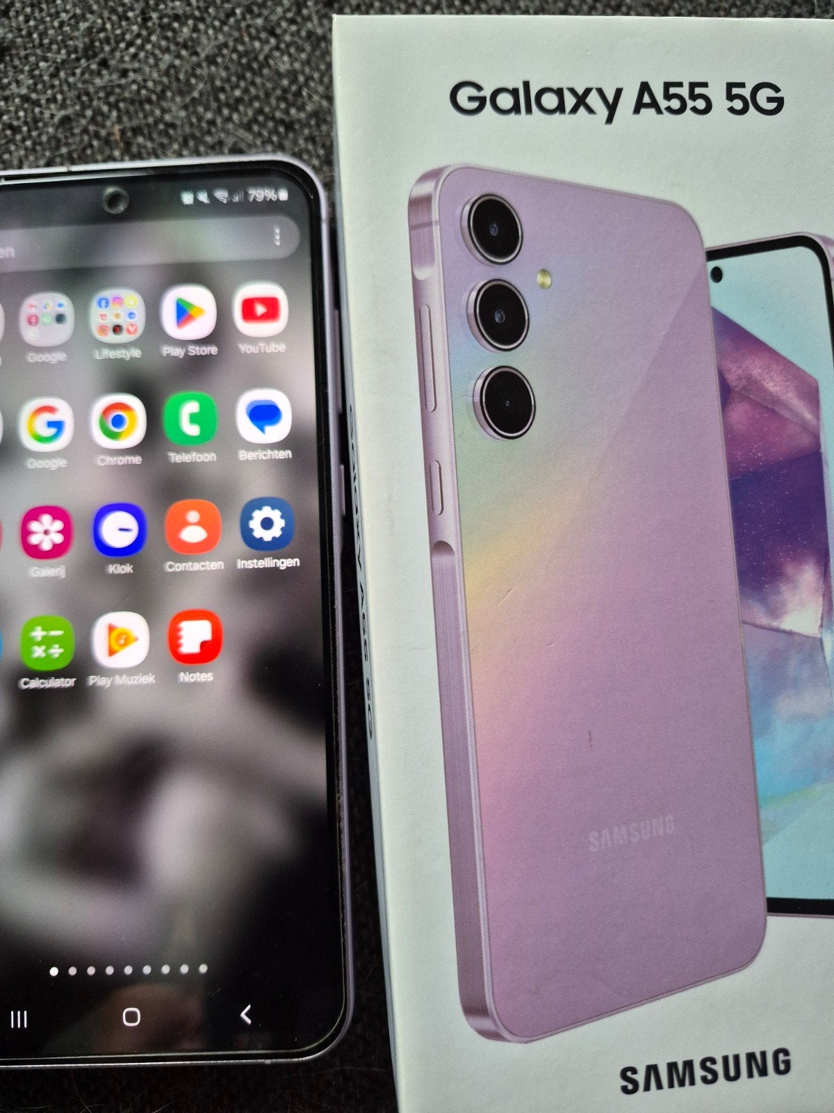 Samsung A55 in goede staat met nieuwe screenprotector, Telecommunicatie, Mobiele telefoons | Samsung, Ophalen, Zwart, Zo goed als nieuw