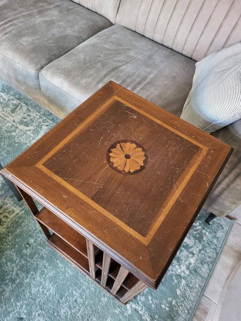 Vintage antieke houten draaibare boekenkast/boekenmolen, Ophalen