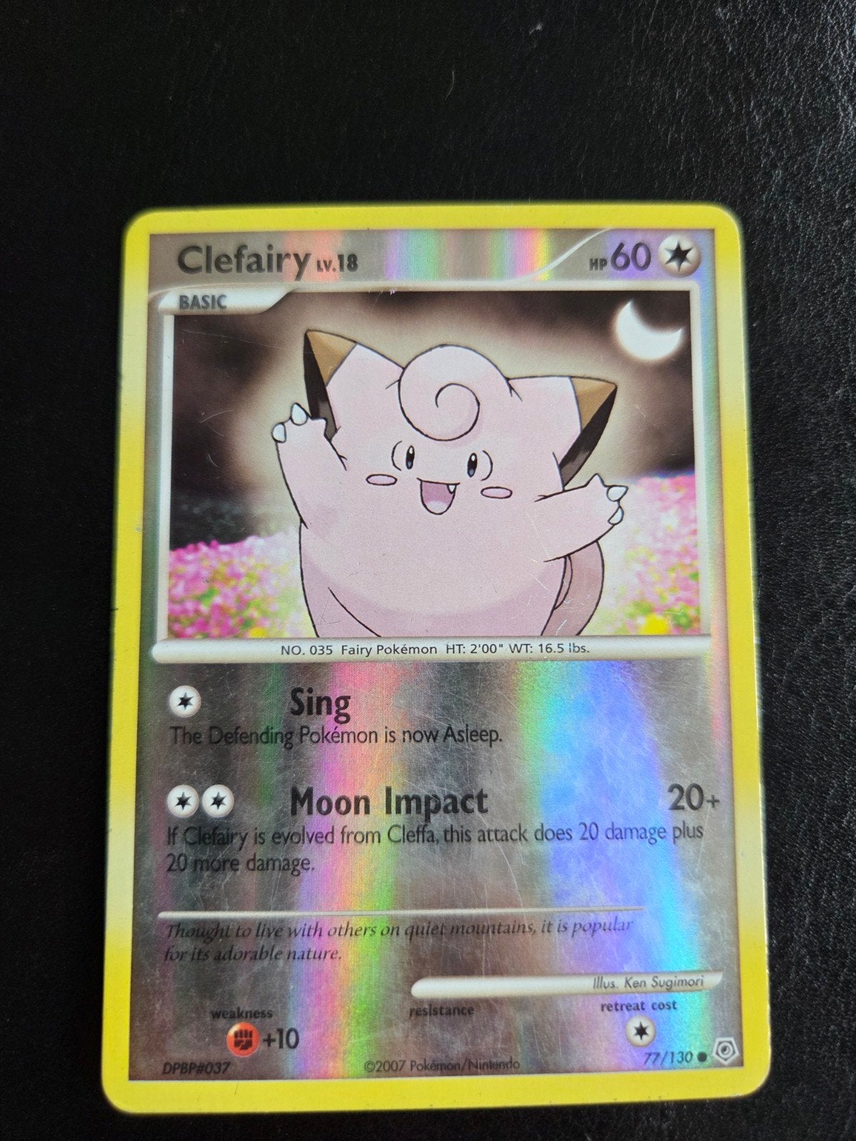 Clefairy Pokémon Kaart - DPBP#037 - Foil - Zo goed als nieuw, Ophalen of Verzenden, Zo goed als nieuw, Losse kaart, Foil