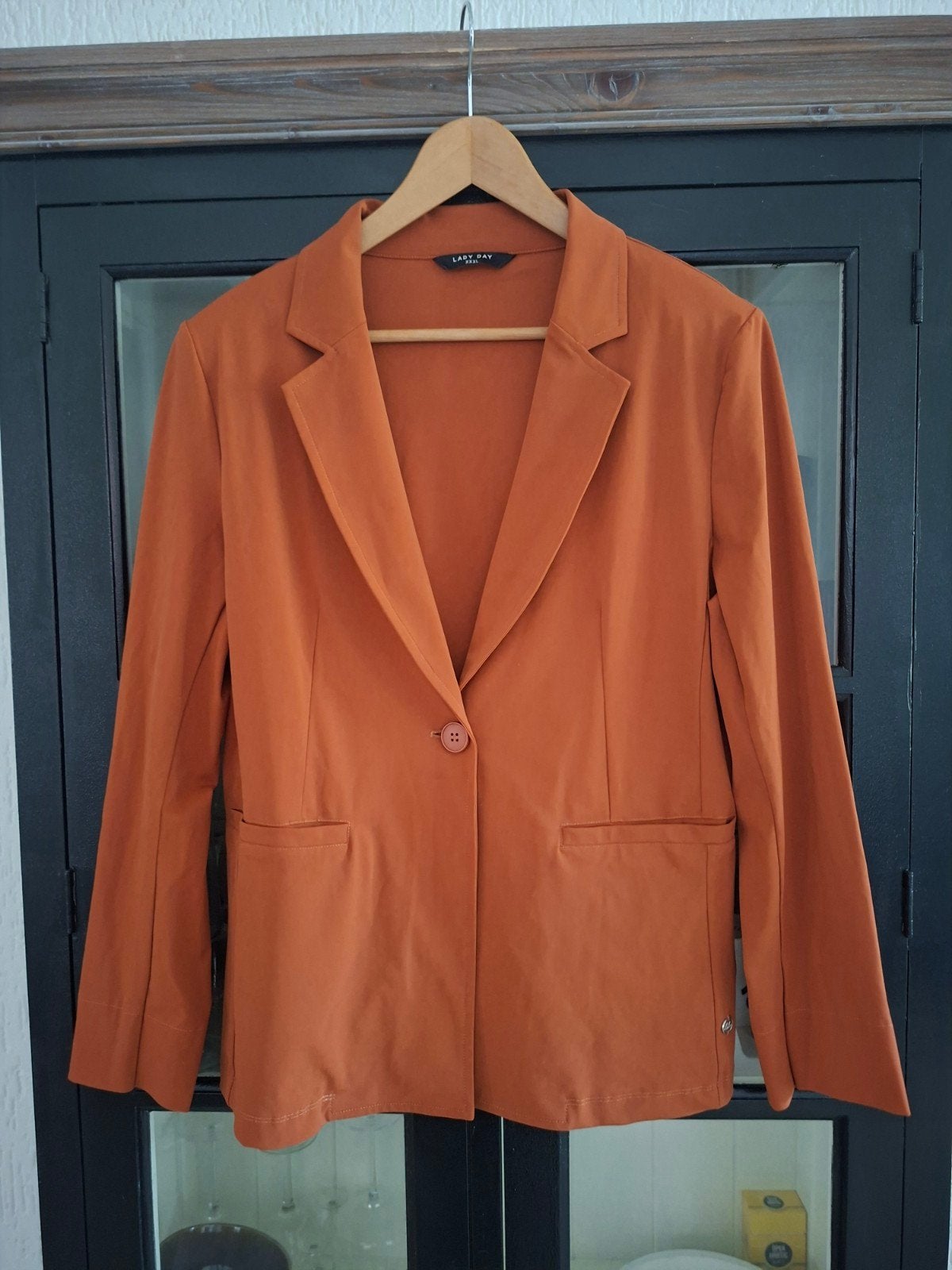 Prachtige Travelstof Blazer Lady Day - Maat XXXL, Lady Day, Bruin, Maat 46/48 (XL) of groter, Ophalen of Verzenden