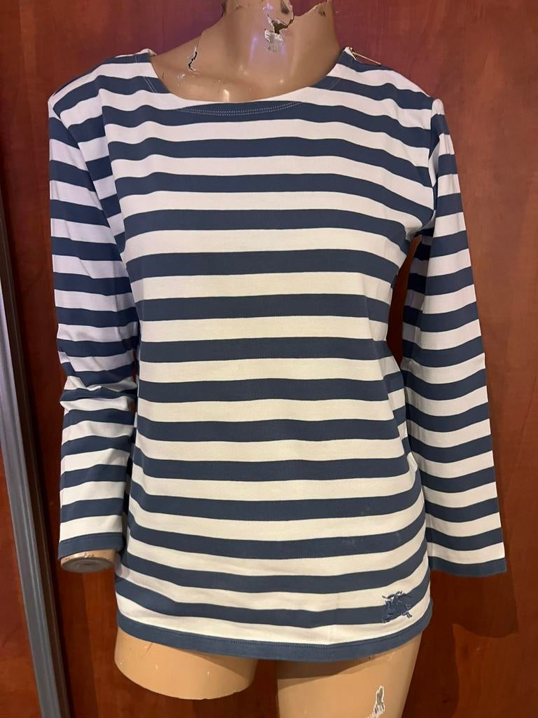 Burberry shirt met rits maat S origineel zgan, Blauw, Ophalen of Verzenden, Zo goed als nieuw, Burberry
