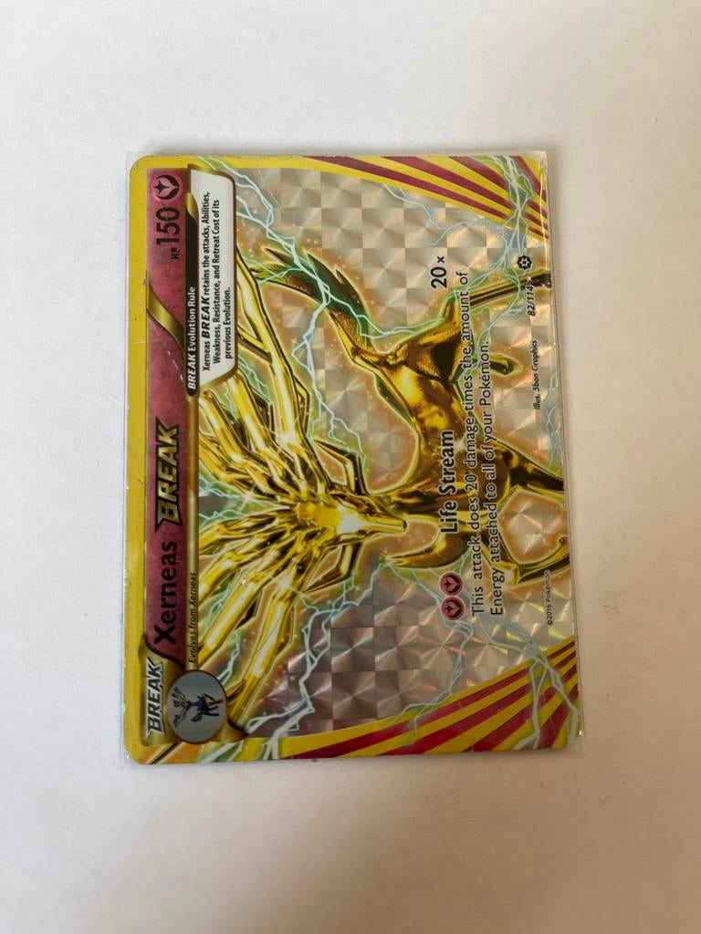 Pokémon Xerneas BREAK kaart, Ophalen of Verzenden, Gebruikt, Losse kaart, Foil