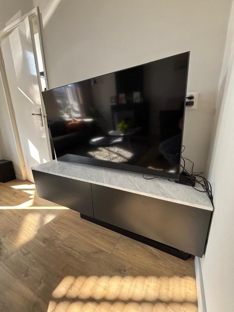 TV meubel, Ophalen, 100 tot 150 cm, Zo goed als nieuw, Minder dan 100 cm