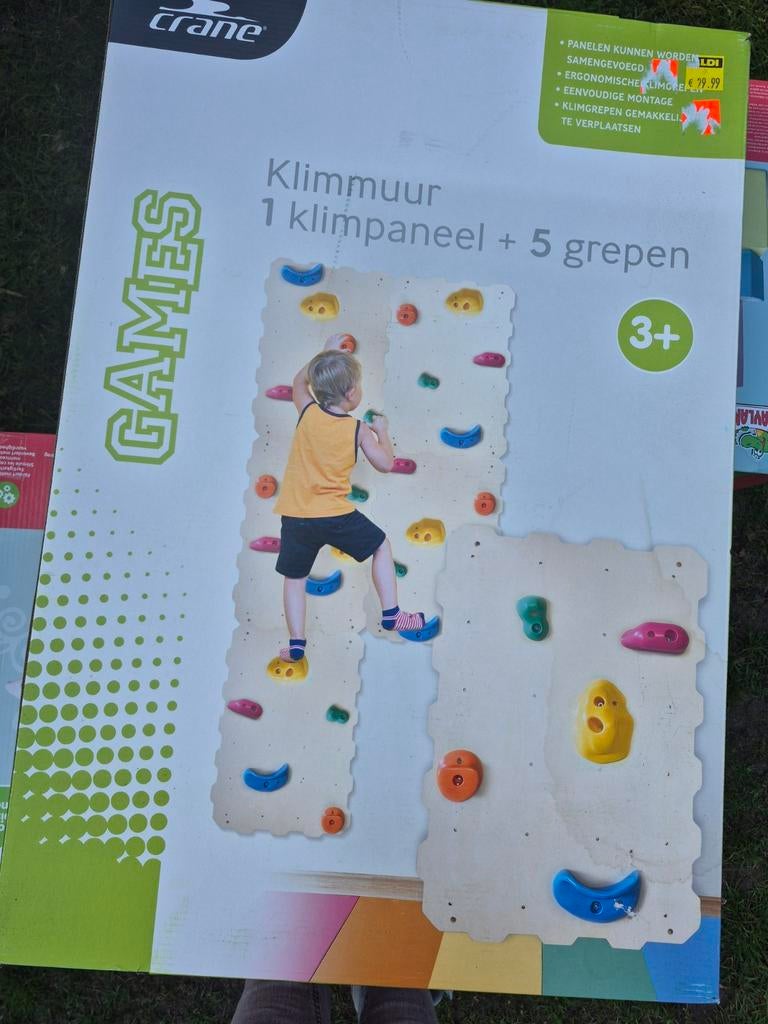 Klimmuur 1 klimpaneel + 5 grepen, Ophalen, Nieuw, Hout