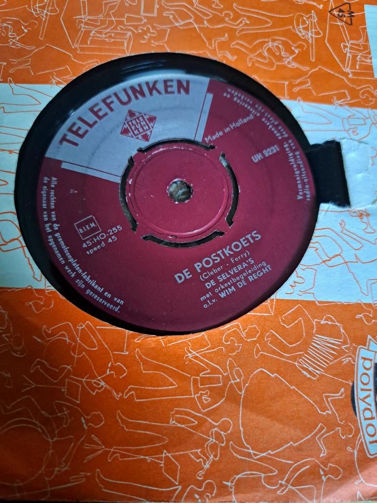 De Postkoets - De Belcanto's met Wim de Regt (Telefunken), Cd's en Dvd's, Vinyl Singles, Ophalen of Verzenden, Gebruikt, Nederlandstalig