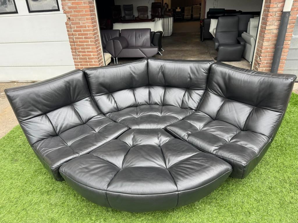 Chateau Dax Silhouette modulaire banken/fauteuils zwart leer, Huis en Inrichting, Ophalen, Chateau Dax, Design, Zo goed als nieuw