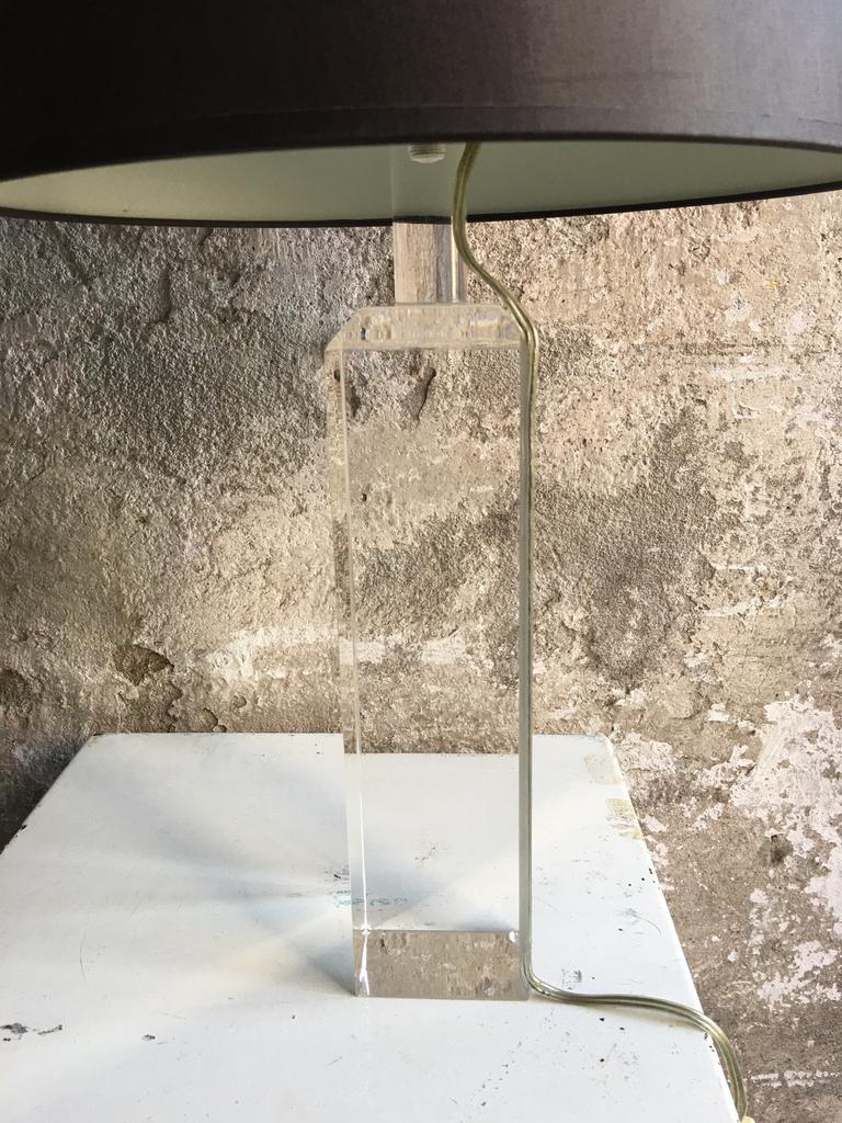 Plexiglas jaren 80 tafellamp, Ophalen of Verzenden, Huis en Inrichting