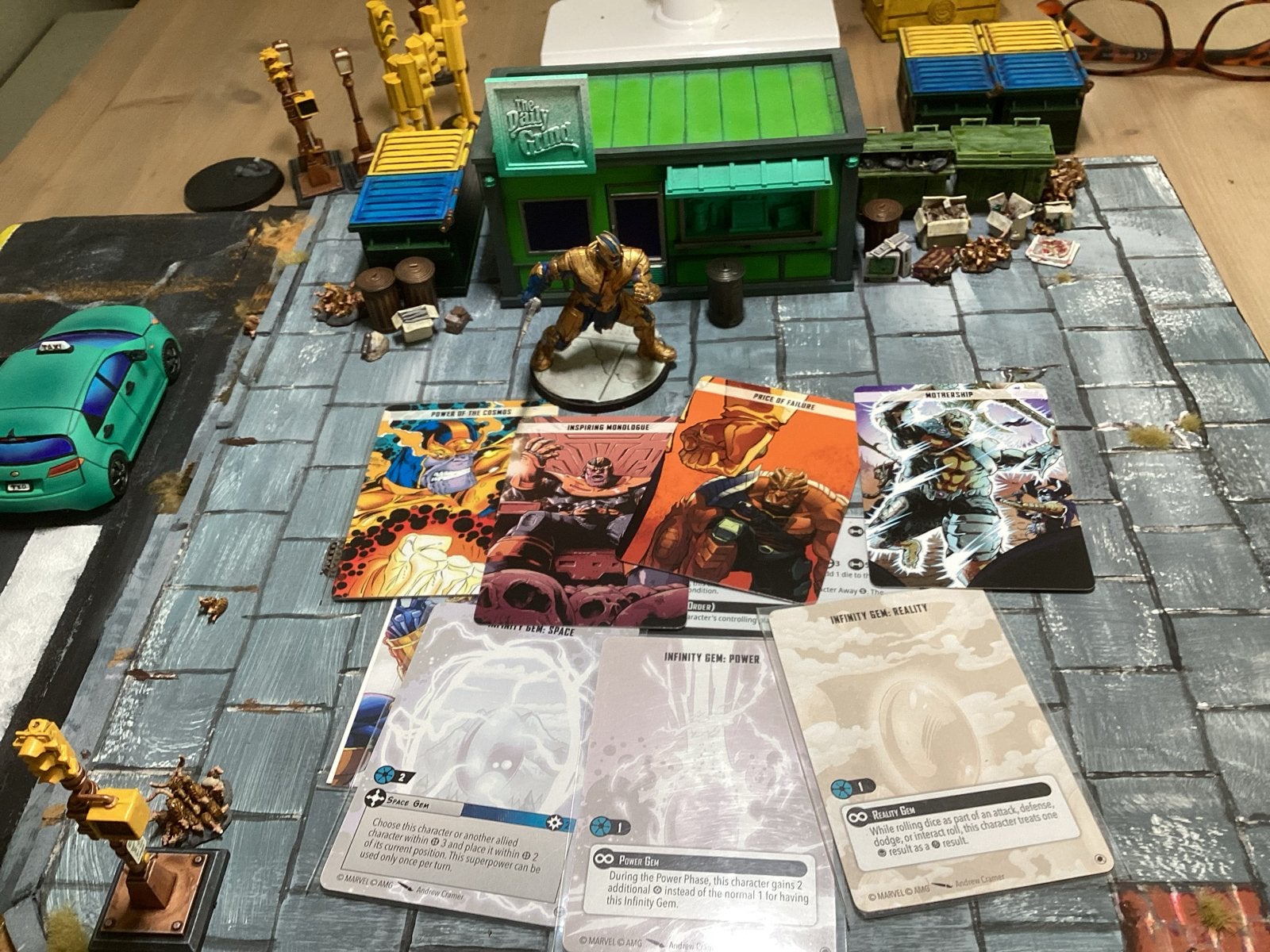 Marvel Crisis Protocol - Thanos (geverfd), Ophalen of Verzenden, Zo goed als nieuw, Geverfd