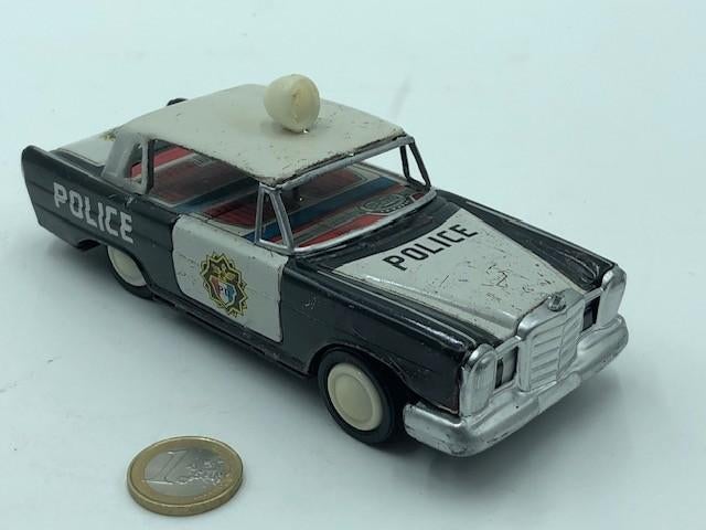 Oude Blikken Mercedes Politieauto, Antiek en Kunst, Antiek | Speelgoed, Ophalen of Verzenden
