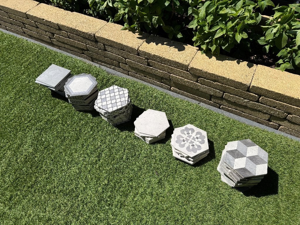 Hexagon tegelset 25 cm diverse soorten, Ophalen, Keramiek, 5 tot 10 m², Zo goed als nieuw