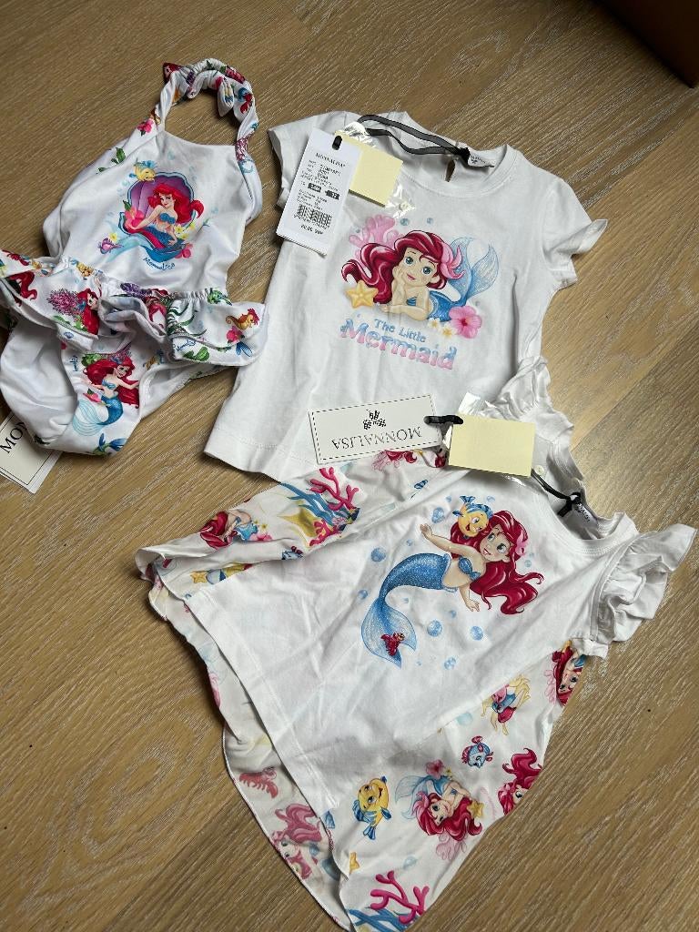 monnalisa ariel setje 270 euro 2 jaar, Kinderen en Baby's, Kinderkleding | Maat 92, Verzenden, Nieuw, Monnalisa, Meisje