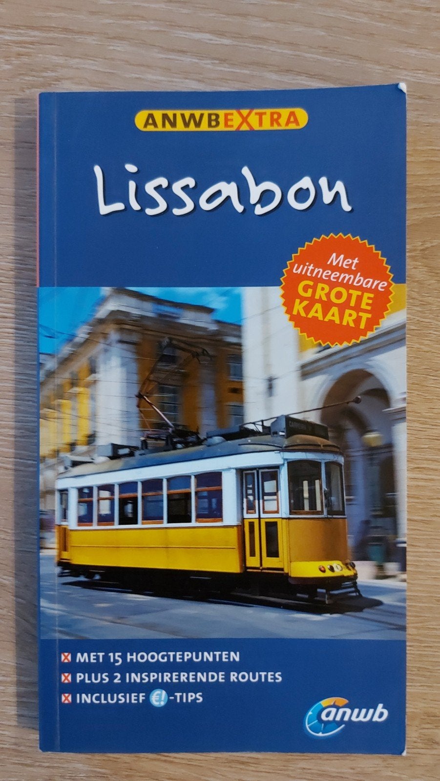 F1: ANWB Extra Lissabon Reisgids met uitneembare kaart, Europa, Ophalen of Verzenden, Zo goed als nieuw, Reisgids of -boek