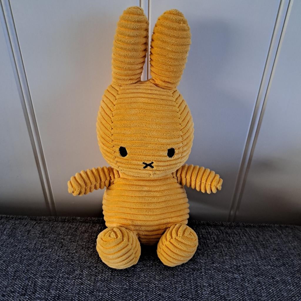 Nijntje Rib Geel Knuffel 26cm, Geel, Konijn, Nijntje, Ophalen of Verzenden