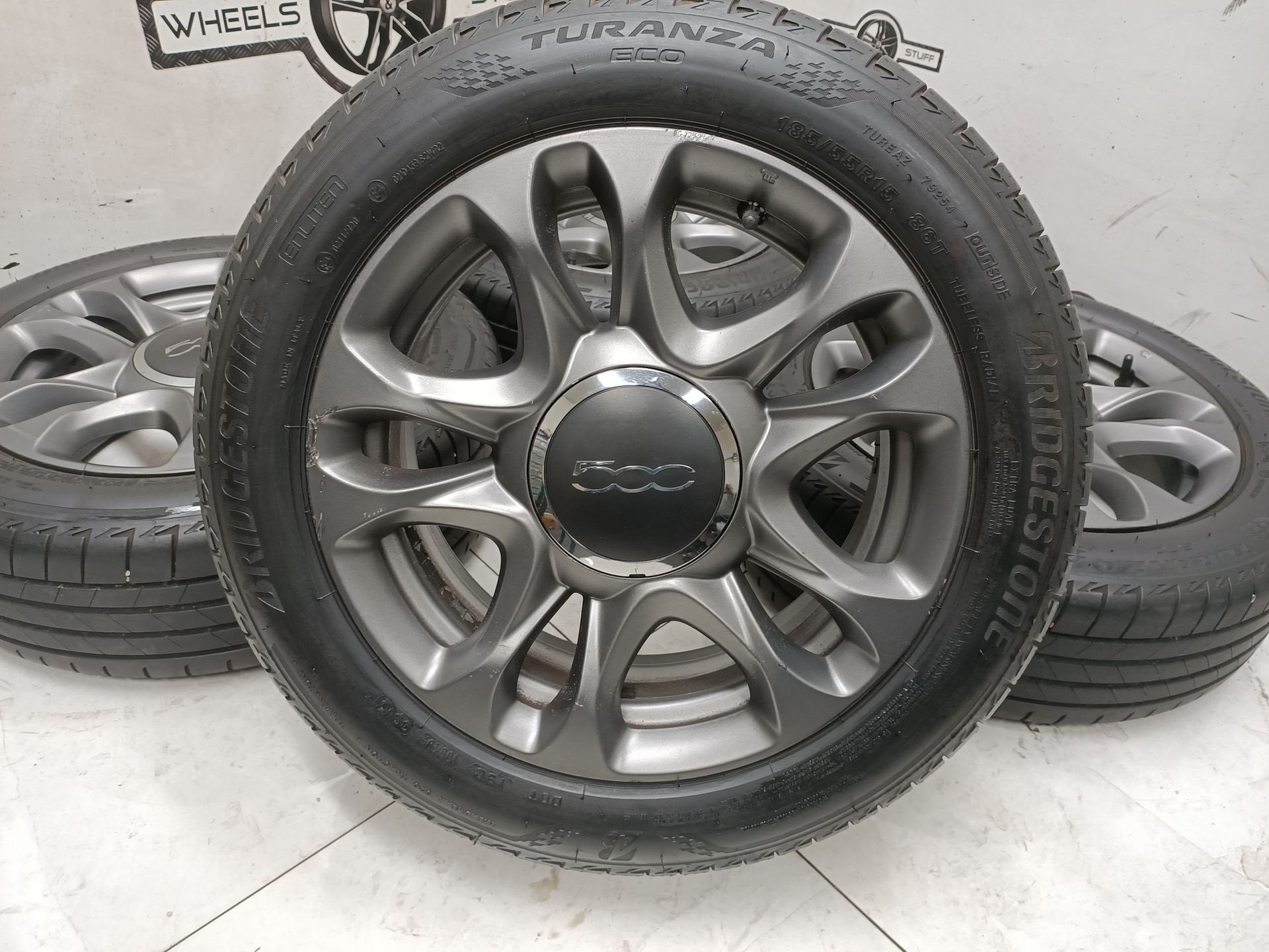 Fiat 500 lichtmetaal velgen 16"inch 4x98, Auto-onderdelen, Gebruikt, -, -, Banden en Velgen