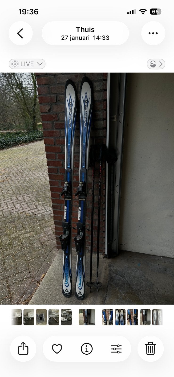 Fischer Vision carve incl Fischer stokken, Ophalen, 160 tot 180 cm, Carve, Skiën