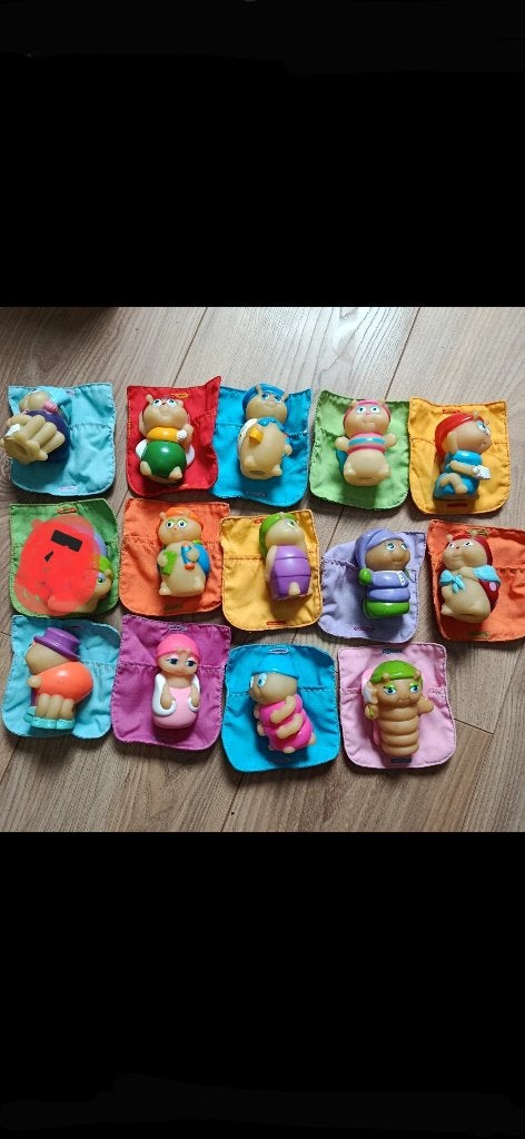 Playskool glo friends worm glow in the dark vintage popjes, Ophalen of Verzenden, Zo goed als nieuw, Playskool, Nvt