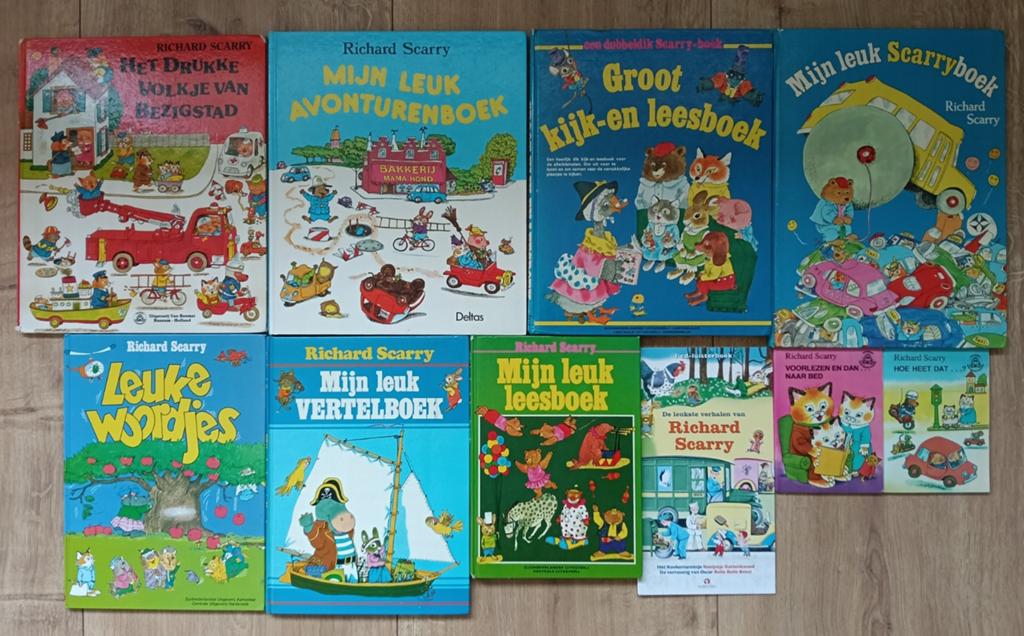 Richard Scarry Boeken Collectie - 10 Leuke Kinderboeken, Ophalen of Verzenden, Gelezen, Richard Scarry, Fictie algemeen