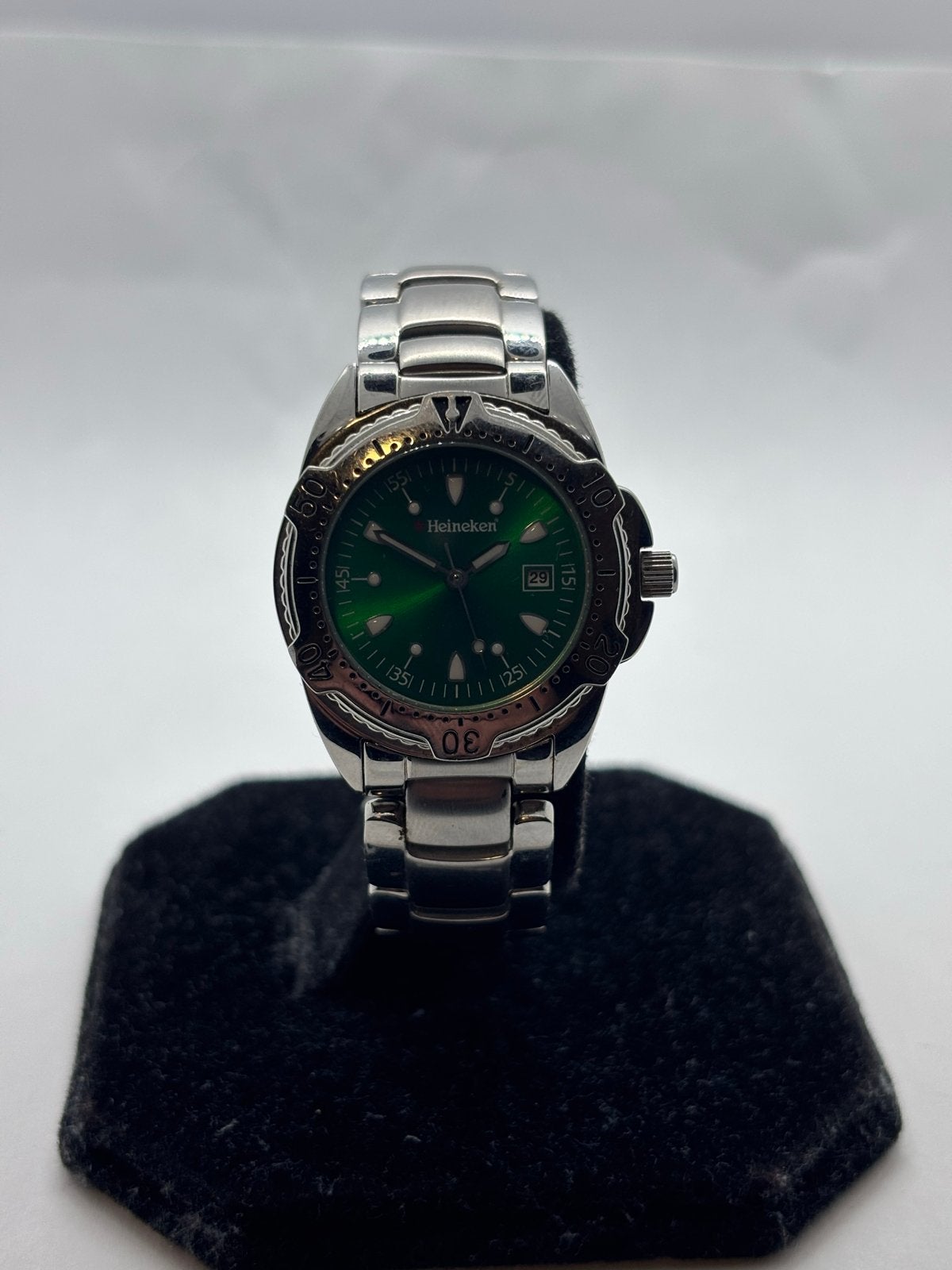 Heineken horloge voor verzamelaars - Loopt niet, Ophalen of Verzenden, Staal, Polshorloge, Overige merken