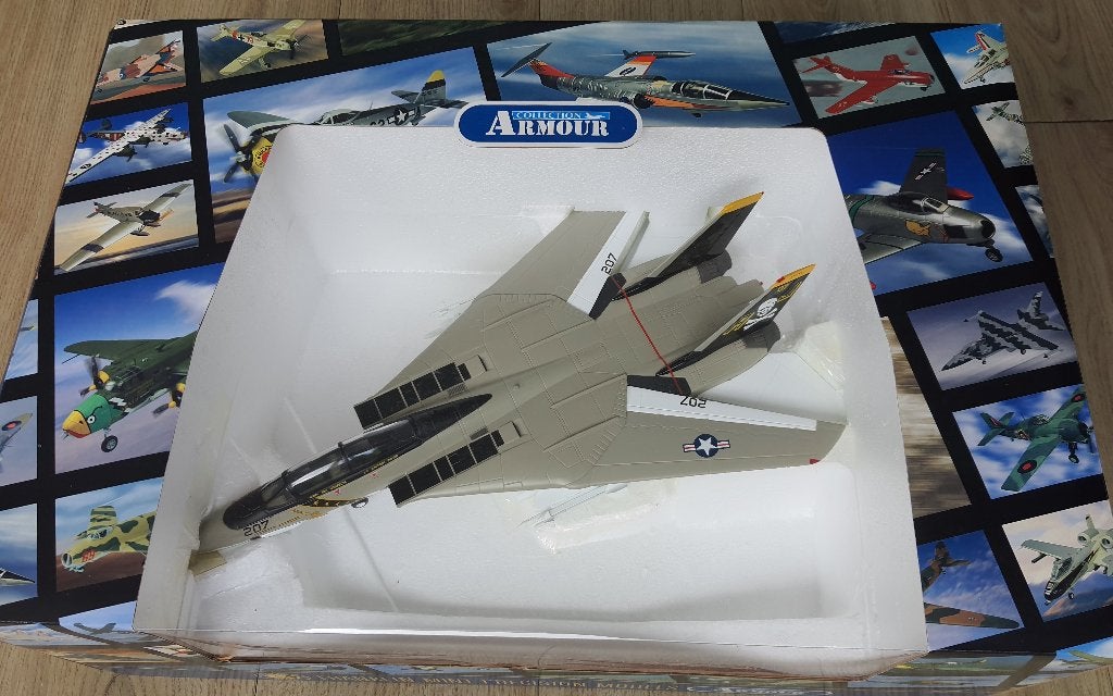 Franklin Mint F14 Tomcat Jolly Rogers B11B808 ALS NIEUW!!!, Zo goed als nieuw, Groter dan 1:72, Vliegtuig, Ophalen