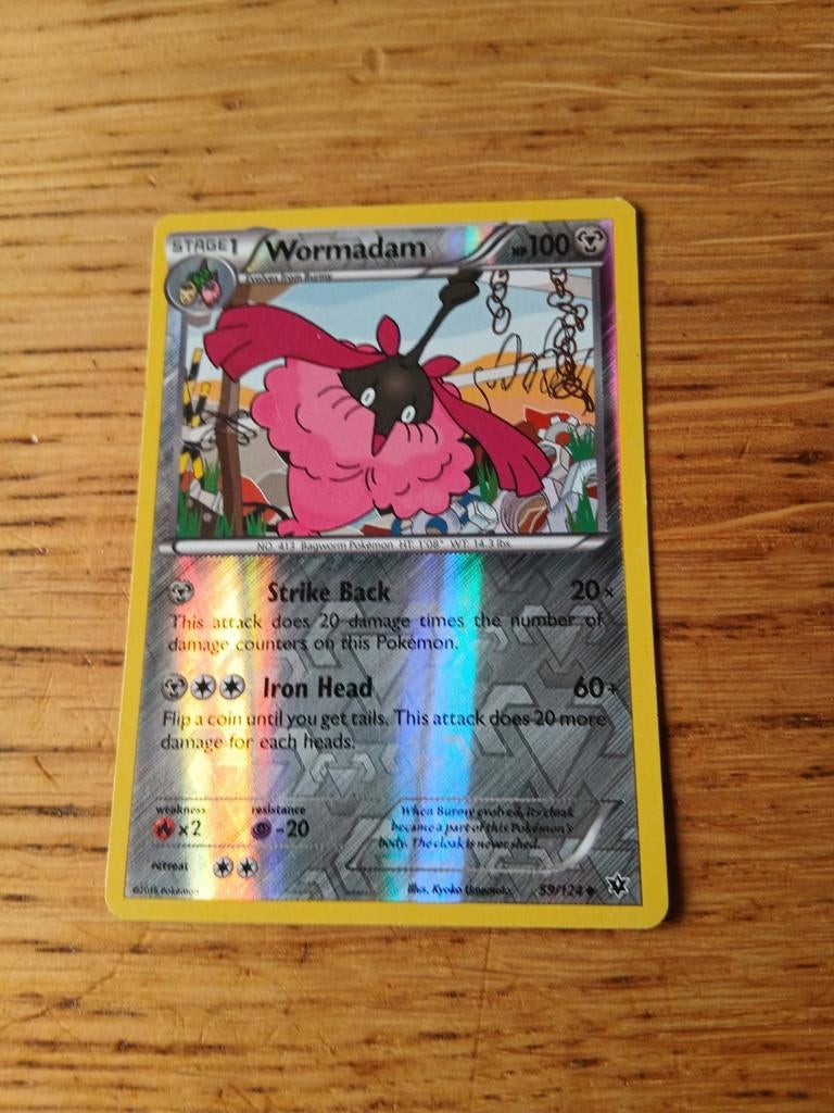 Pokémon Kaart Wormadam 59/124 Holo Foil, Ophalen of Verzenden, Gebruikt, Losse kaart, Foil