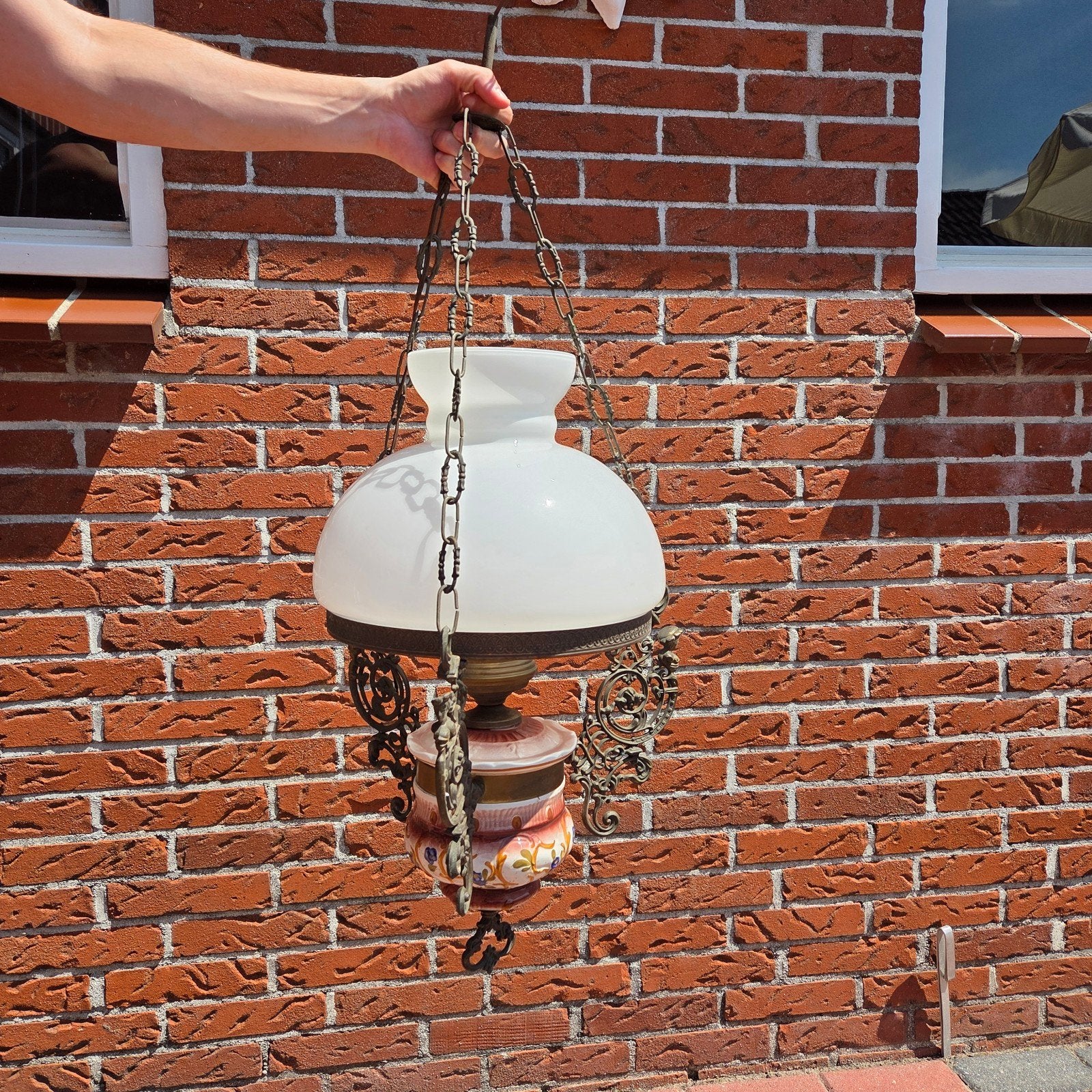 Plafond olielamp, Ophalen, Minder dan 50 cm