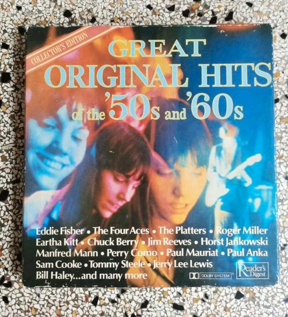Box met 6 cassettebandjes Great Original Hits., 2 t/m 25 bandjes, Ophalen of Verzenden, Zo goed als nieuw, Origineel